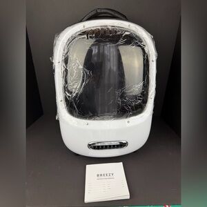 Petkit Breezy Smart Cat Carrier Backpack w/ Fan & Light (Tested) P7701,White,NEW
